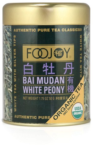 Foojoy Bai Mudan White Peony Tea, 1.75 oz tin