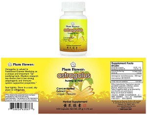 Astragalus Capsules, 100 capsules, 3 oz